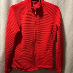 adidas Women's Ribbed pink Full-Zip Bomber Jacket